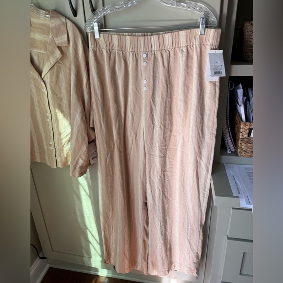 NWT Stars Above Matching Striped Top & Wide Cropped Pants (SZ L Top, XL Pants) - Picture 13 of 16